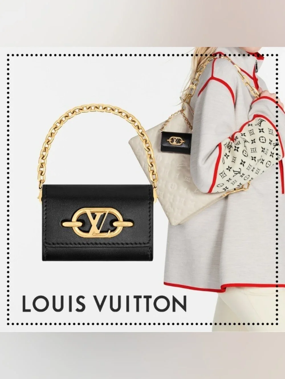 BNIB! RARE! Louis Vuitton LV Link Earphone Air Pod Case Holder Leather BAG CHARM